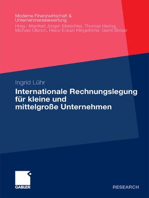 cover image of Internationale Rechnungslegung für kleine und mittelgroße Unternehmen
